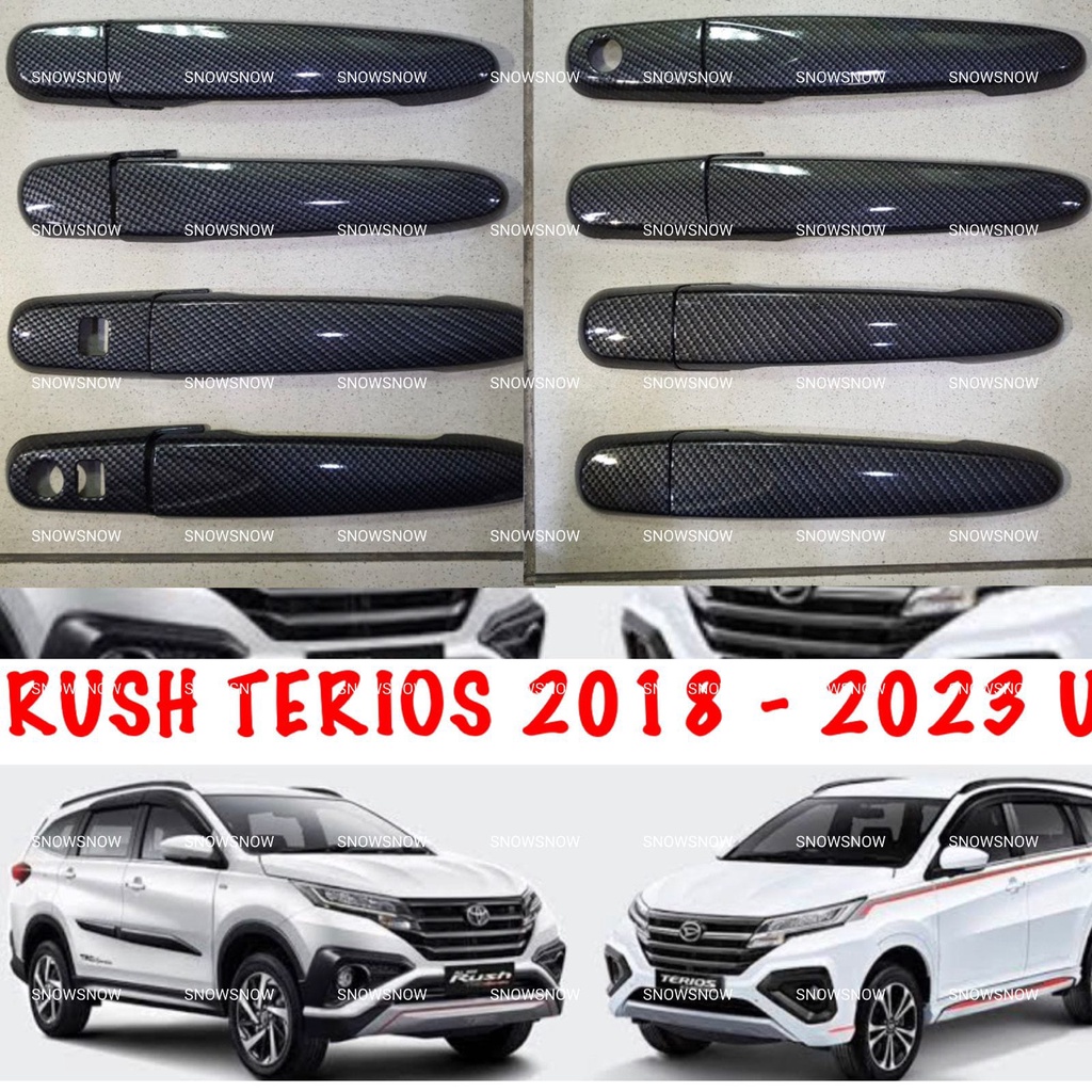 Handle Cover All New Rush Terios 2018 2020 2022 2023 Smartkey Standart Carbon Glossy Kilap