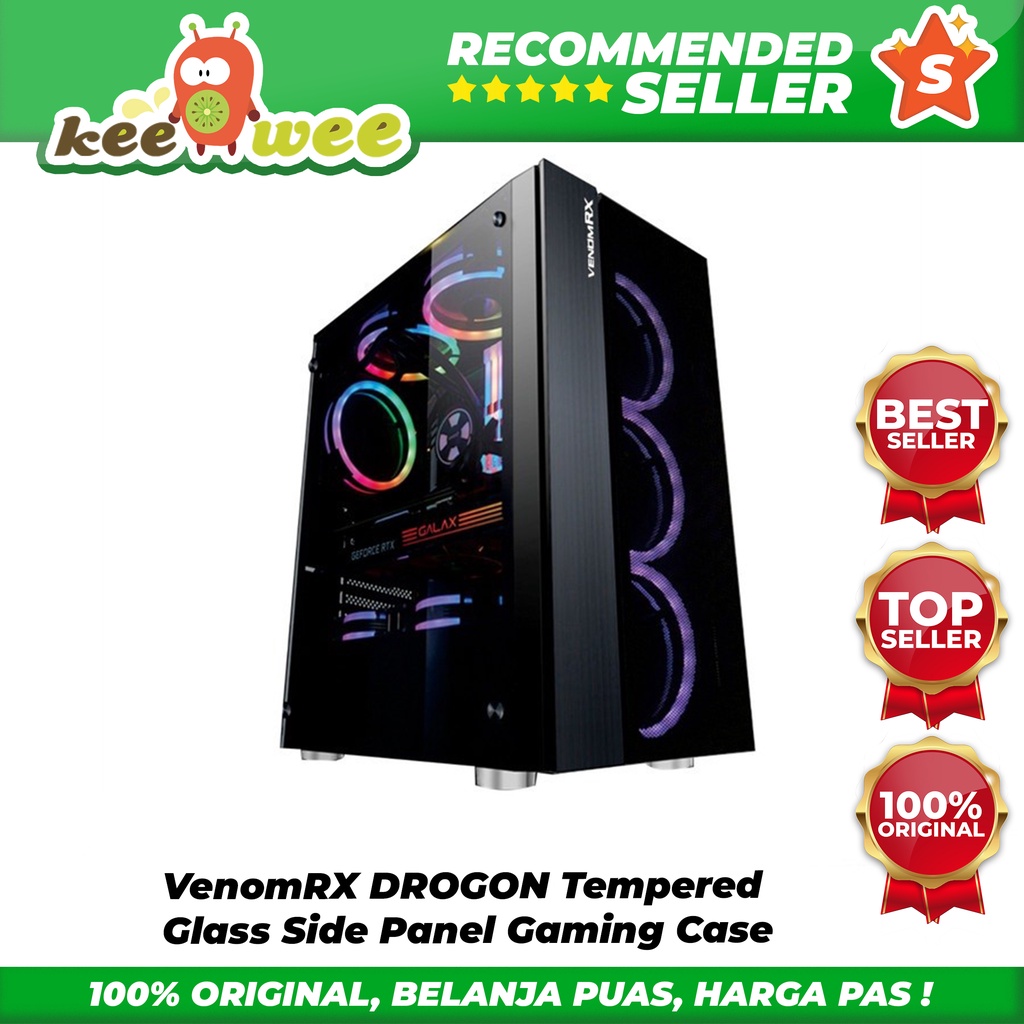 VenomRX DROGON Tempered Glass Side Panel Gaming Case