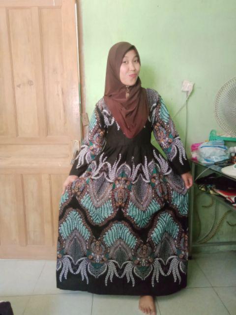 Batik Couple Keluarga Sania Ruffle Ori Ndoro Jowi Dnt Mataram Motif Madu Hijau