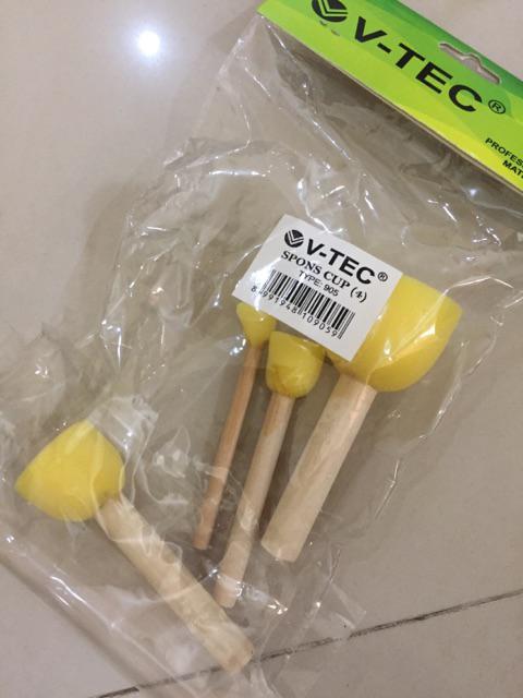 Stora Foam Brush Stamp / Sponge Bulat / Decoupage - 4 Pcs