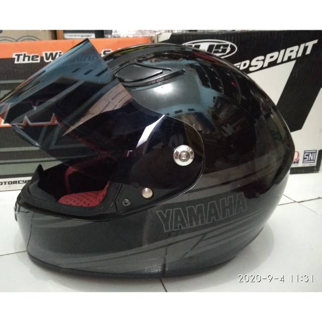 Kaca flat visor dark akrilik custom PNP Helm New Yamaha Vixion Cargloss