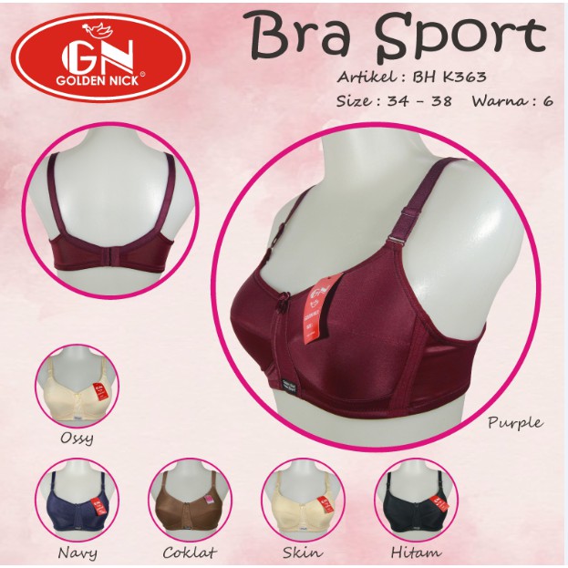 ORGINAL Golden Nick - Bh Sport Sport Bra Bh Tanpa Kawat Bh Busa Tipis Bh Bassic Bh Berkualitas COD K363