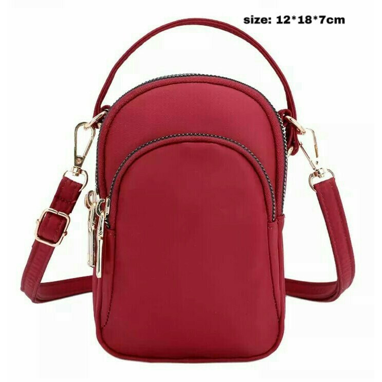 Termurah!! Tas Wanita Selempang Slingbag Crossbody Mini Tahan Air Zipper