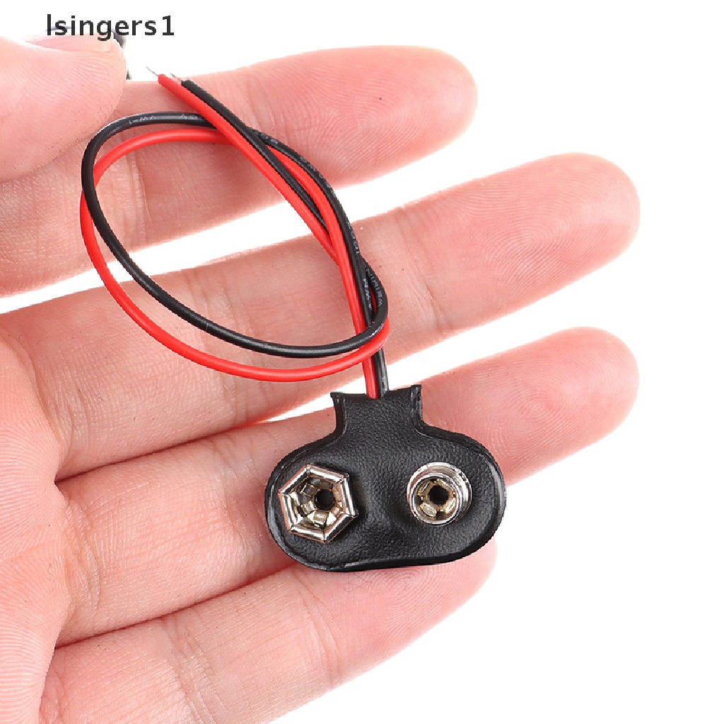(lsingers1) 10pcs Klip Konektor Snap Baterai 9V Panjang 15CM