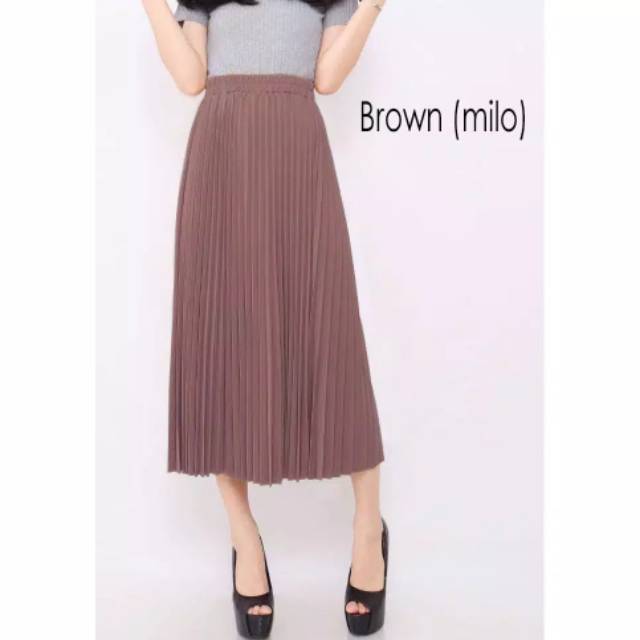 Rok Plisket - Rok Plisket 7/8 Bahan premium (Sebetis)