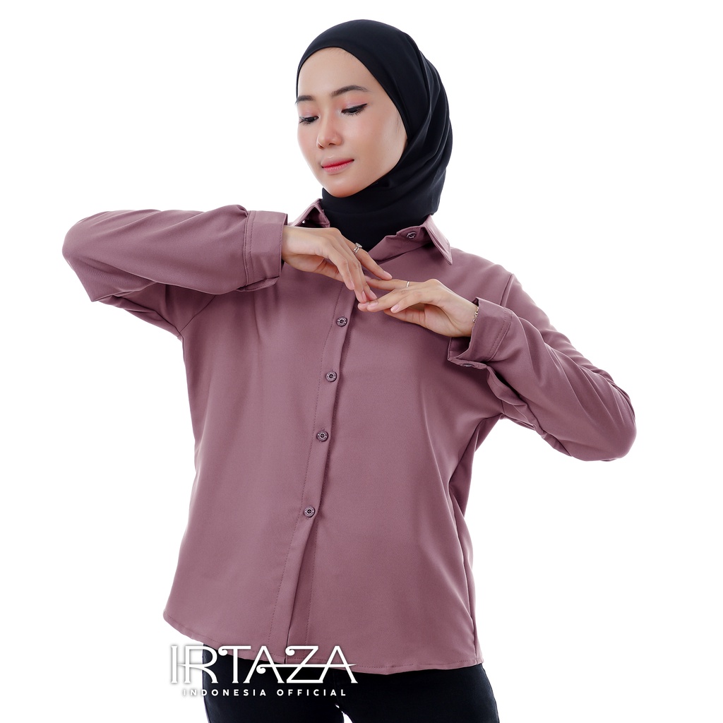Kemeja Wanita Polos Pretty Woman Basic Original Madame Sexy-Rosewood