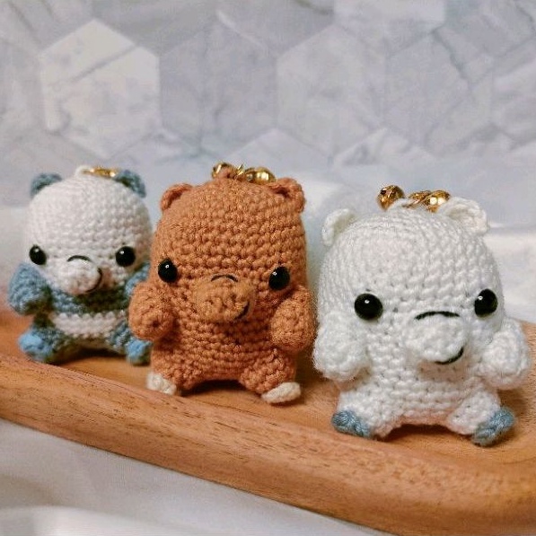 We Bare Bears Keychain | Amigurumi | We Bare Bears