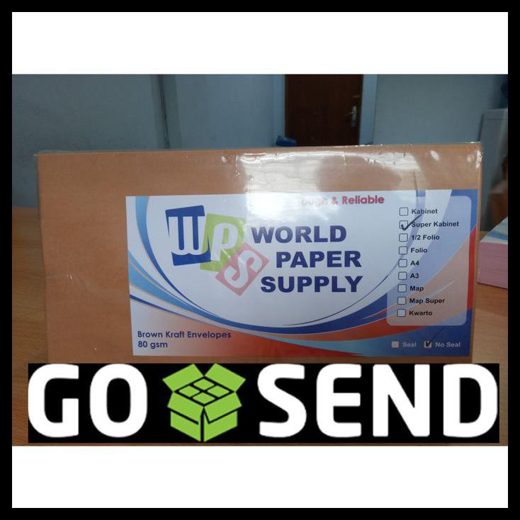 

Amplop Coklat Ukuran Super Kabinet Wps ( 14 X27 Cm )