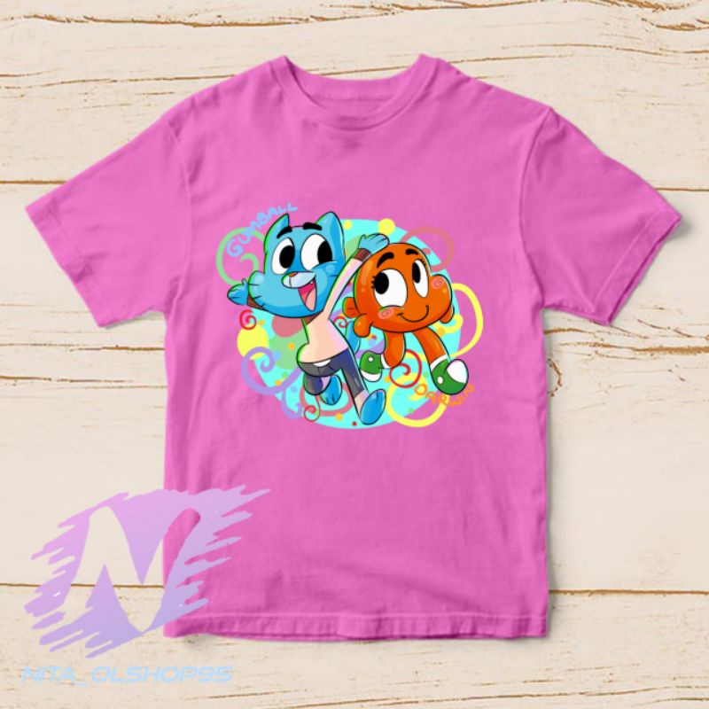 baju kaos anak Darwin gumbal kaos the amazing world of gumball