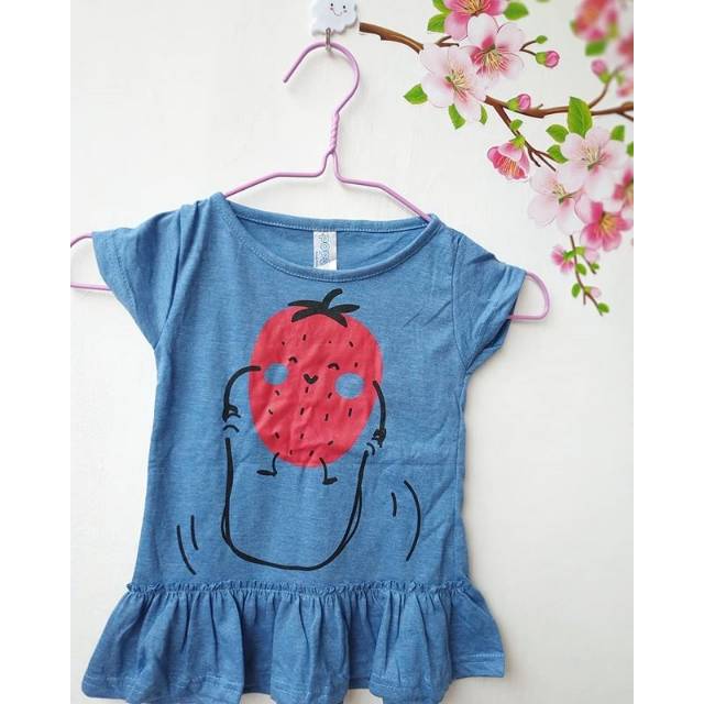 Kaos Anak Popscl Blue Strawberry 1T