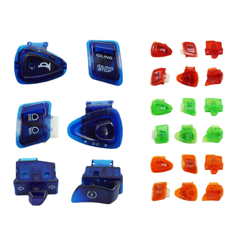 6Pcs / set Tombol Saklar Lampu Sein / Klakson Motor / Skuter / ATV
