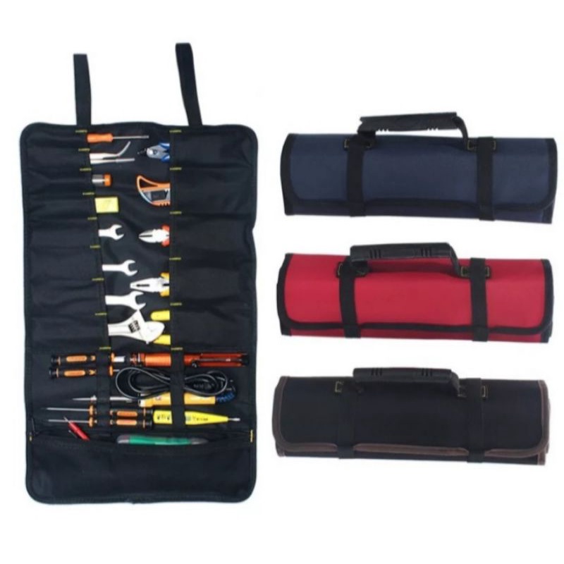 tas tool bag obeng roll perlengkapan tukangtas perkakas model roll