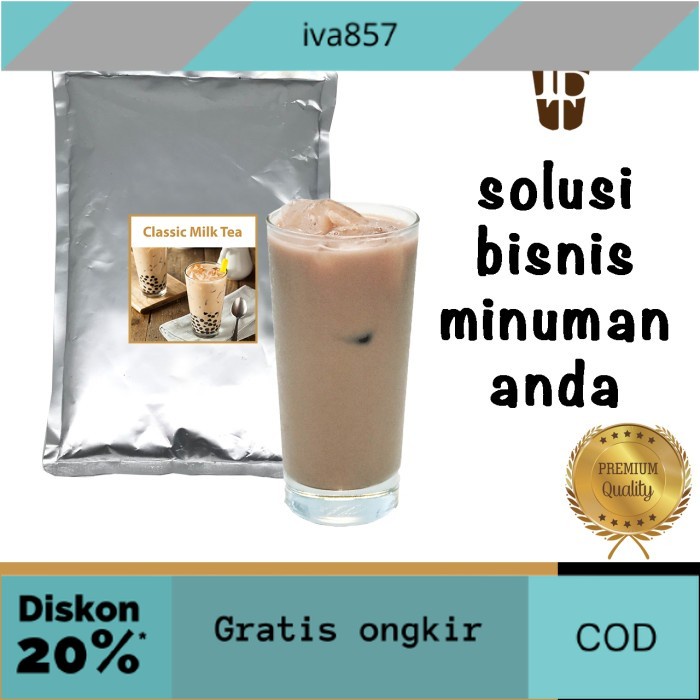 

PROMO Classic Milk Tea drink powder. bahan minuman bubuk. kualitas bagus GRATIS ONGKIR