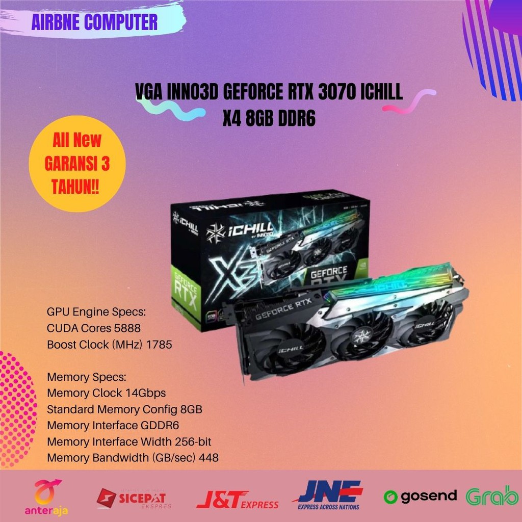 VGA INNO3D GEFORCE RTX 3070 ICHILL X4 8GB DDR6 || Xtrack74