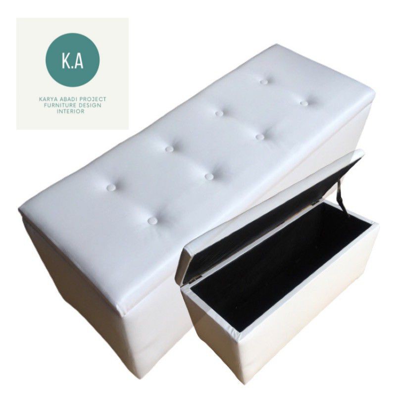 Sofa Minimalis Sofa Puff Storage Bangku Lipat ( Sofa Tempat Penyimpan )