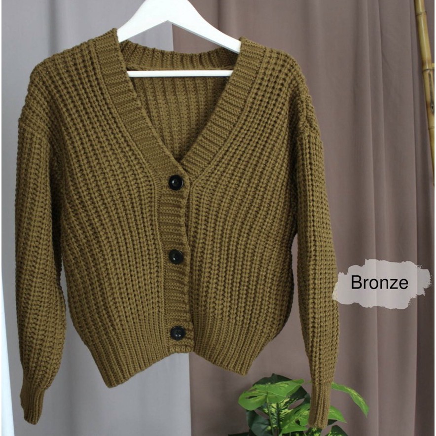 [COD] Nakara Cardigan Rajut Premium Malika Crop Nacara Cardi 3 GATE TEBAL