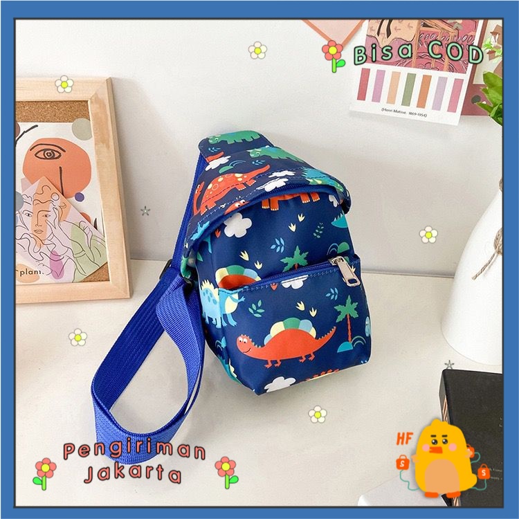 CN E43445 1KG MUAT 6PCS TAS SELEMPANG WANITA ANAK REMAJA WAISBAG JALAN LUCU UNIK FASHION IMPORT MOTI