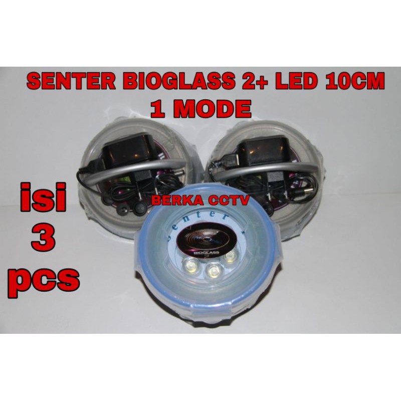 Senter Bioglass MCI 2+ 10cm 450LUMEN super terang 1 MODE isi 3 pcs