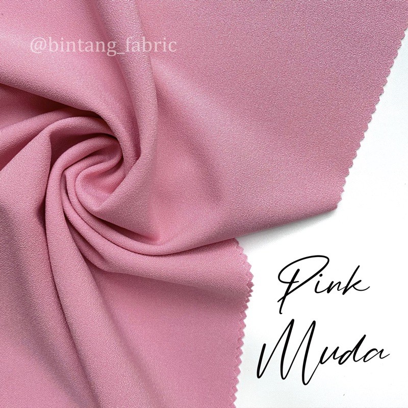 Bahan Kain Princess Stretch Lady Zara 1 meter-Pink Muda