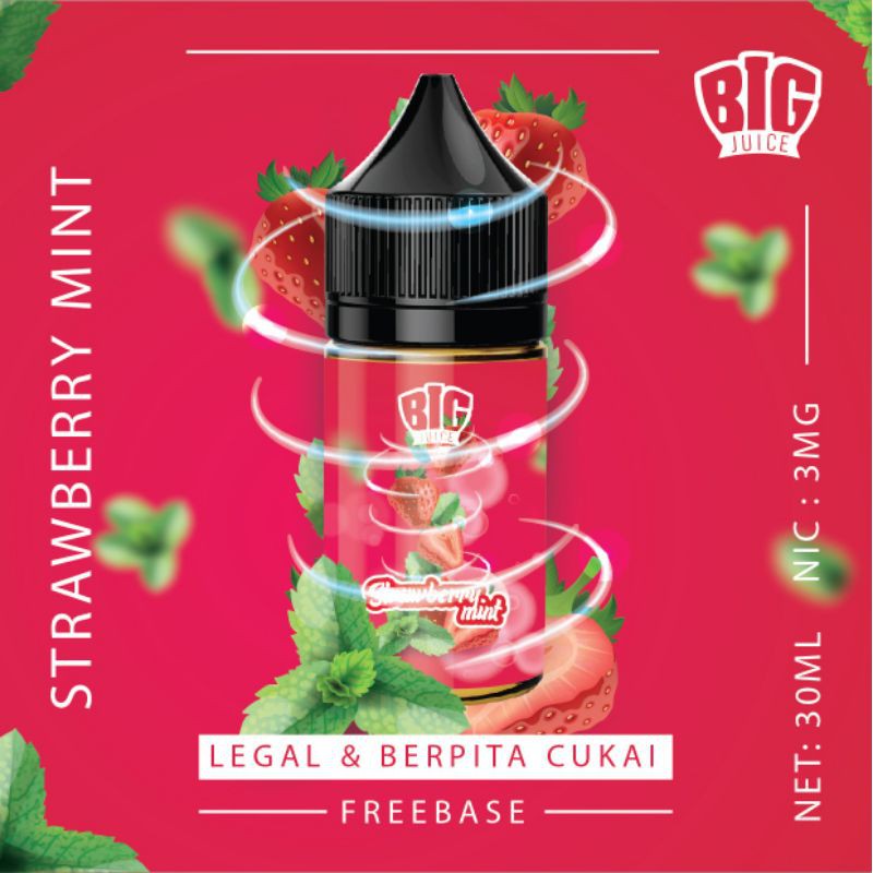 LIQUIDS FREEBASE NIC 3MG RASA STRAWBERRY MINT