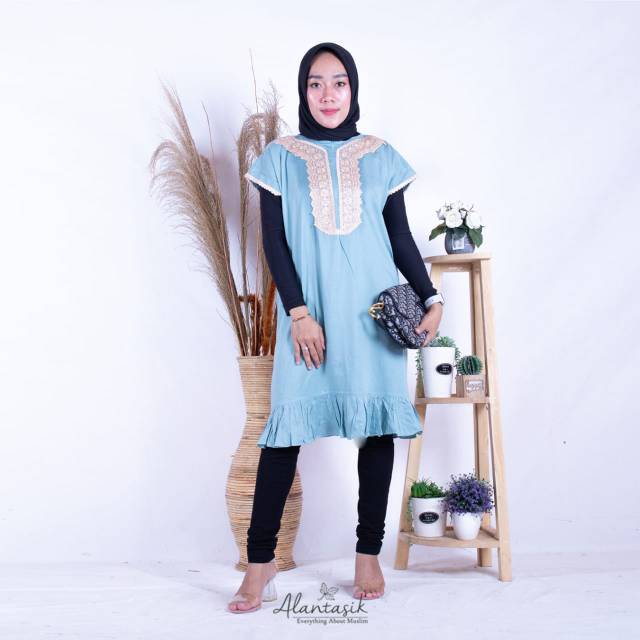 ALANTASIK DASTER RUFFLE ARABIA | DASTER ARAB RESLETING DEPAN BUSUI | RENDA MILO R.13