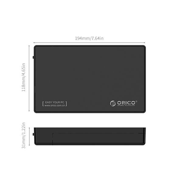 Orico 3588 USB 3.0 3.5 inch External SATA HDD Hard Disk Enclosure Case