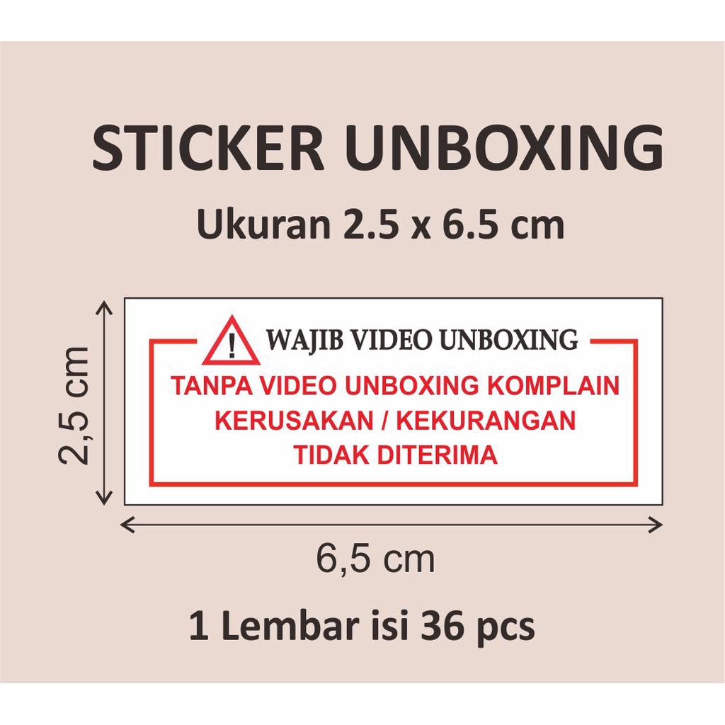 Jual Sticker Unboxing Lembar Isi Pcs Shopee Indonesia