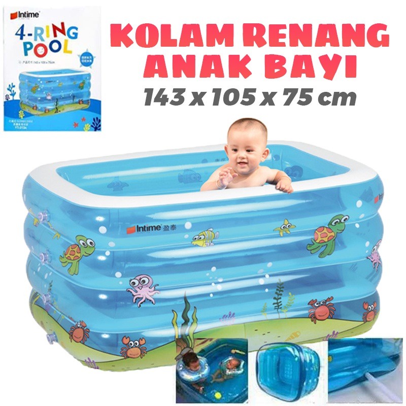 KOLAM RENANG ANAK JUMBO MURAH / KOLAM RENANG BAYI INTIME KOLAM ANAK MANDI BOLA / BABY SPA KOLAM RENANG BAYI JUMBO INTIME 4 RING POOL