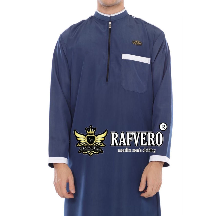 Jubah Gamis Muslim Alvaro Pria Dewasa Original Rafvero