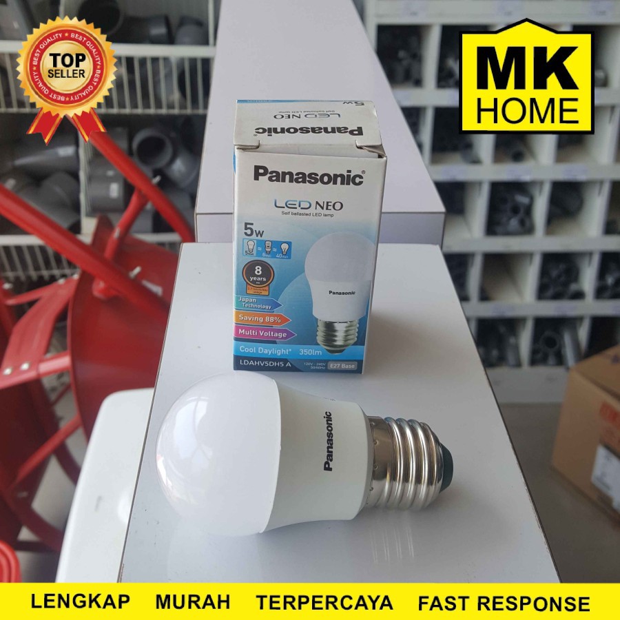 lampu led bulb panasonic 5 watt
