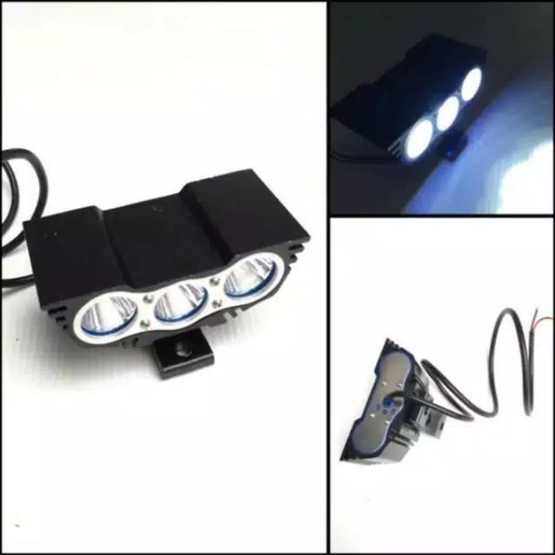 Lampu Tembak Led Lampu Sorot Led Owl Ultrafire 2 Mata & 3 Mata Universal Semua Motor