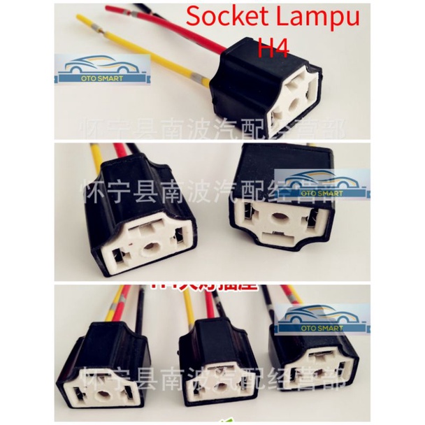 Socket Seal Beam Ceramic-Socket Bohlam Lampu H4 Keramik