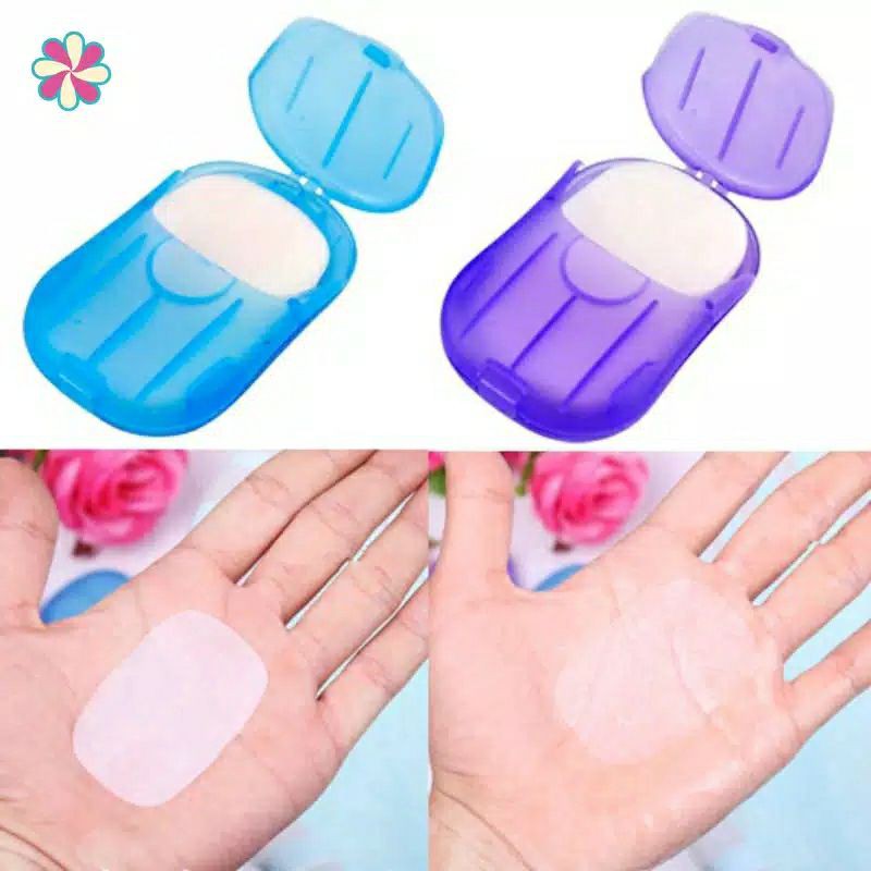 Sabun Kertas Mini Wangi Disinfectant Toilet Paper Soap Cuci Unik Praktis Portable Travel New Normal