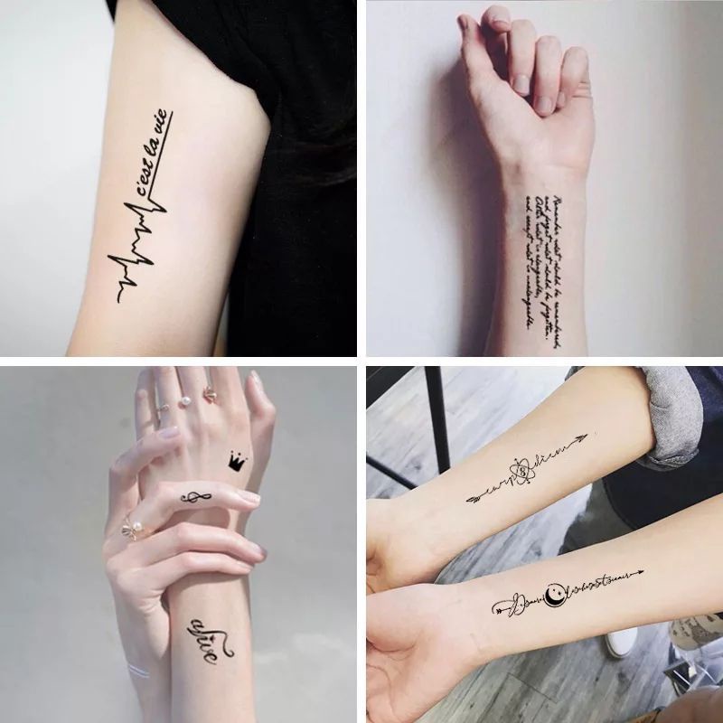 Tatto temporer Tulisan aesthetic 1|tato temporary kecil tulisan anti air / Tatto sementara /FakeTato