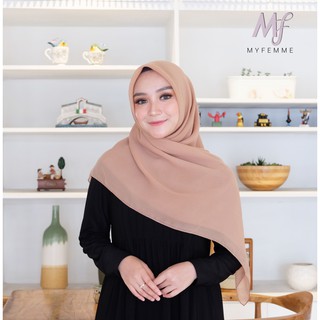  Jilbab  Segiempat BELLA  SQUARE  Kerudung Double Hyqon 