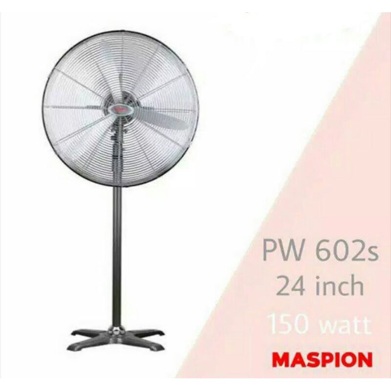 Maspion Stand Power Fan Kipas Angin Berdiri Industri 24 Inch PW 602 S / PW602S