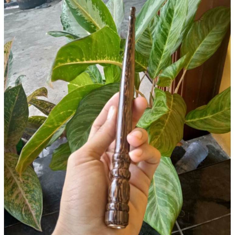 once pipa rokok kayu liwung profil unik 25cm