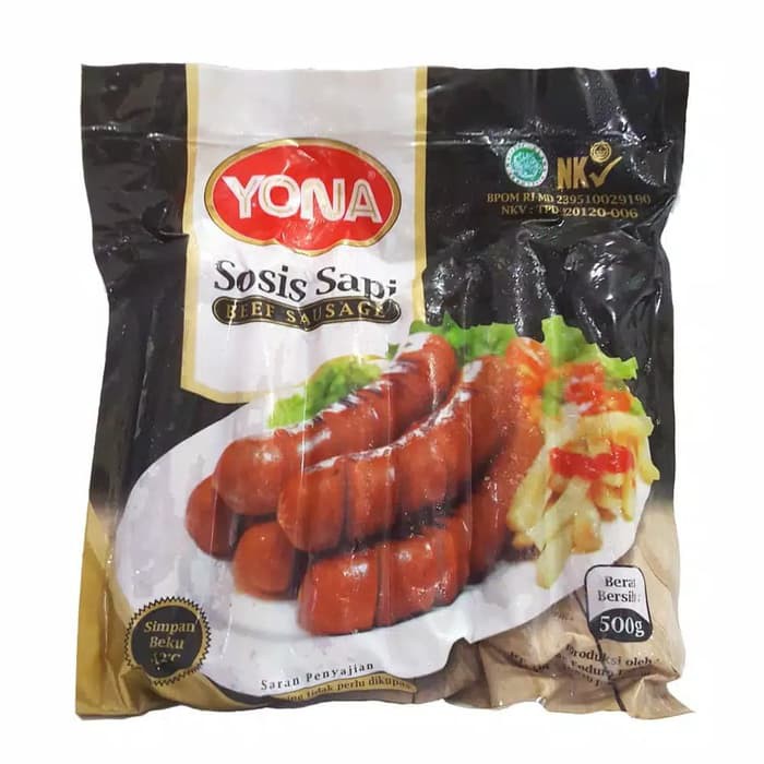 

Sosis Sapi Bakar Yona kemasan 500 gr isi 6 pcs