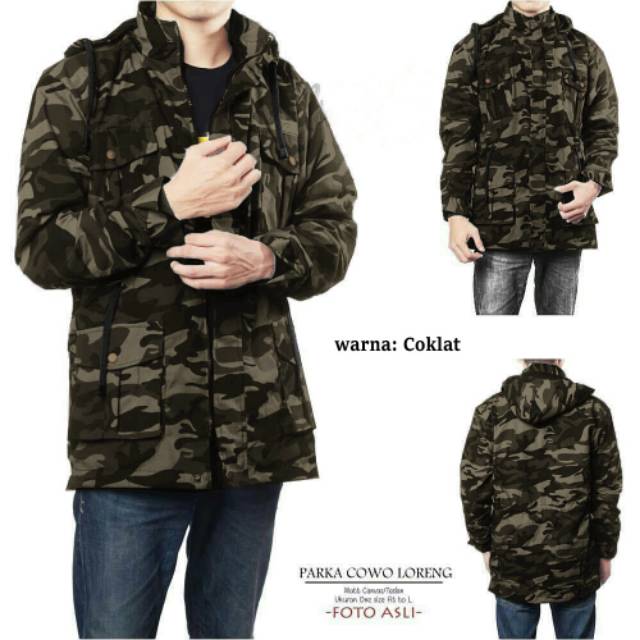 Parka loreng / parka tentara / jaket tentara / jaket loreng / parka kanvas / parka Korea army / park