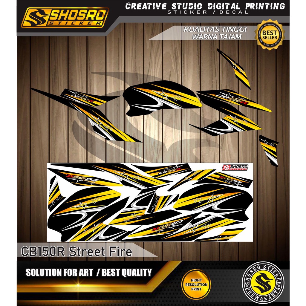 STIKER RACING STIKER HONDA CB150 R STREET FIRE STRIPING VARIASI ALL CB150 STIKER MOTOR STREET FIRE C