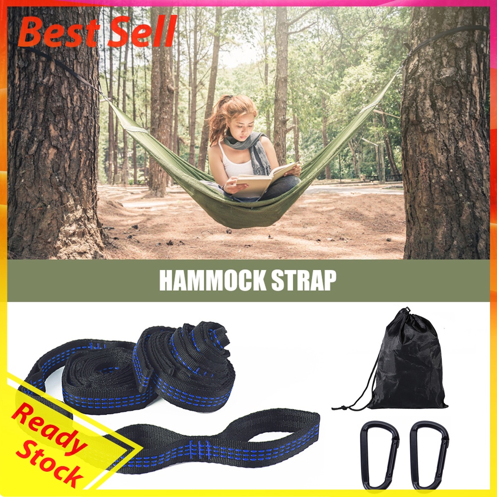 2pcs 3m High Strength Hammock Straps Kit Outdoor Camping Tree Hanging Rope