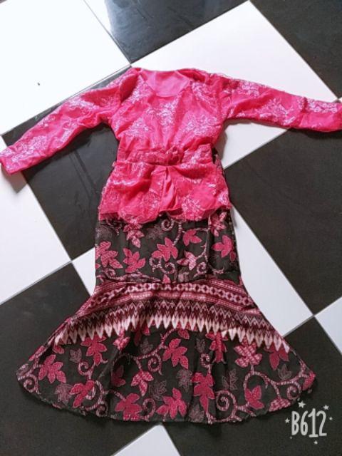 St Duyung Aisah Kid Shiren Set Shireen Batik Kids Stelan Kebaya Brukat Batik Duyung Anak Bella