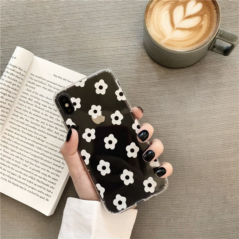 Flower 2 anticrack printing case iphone samsung grand prime a20 oppo a7 f5 f7 f9 a3s vivo y91 y93 y95 v15 pro