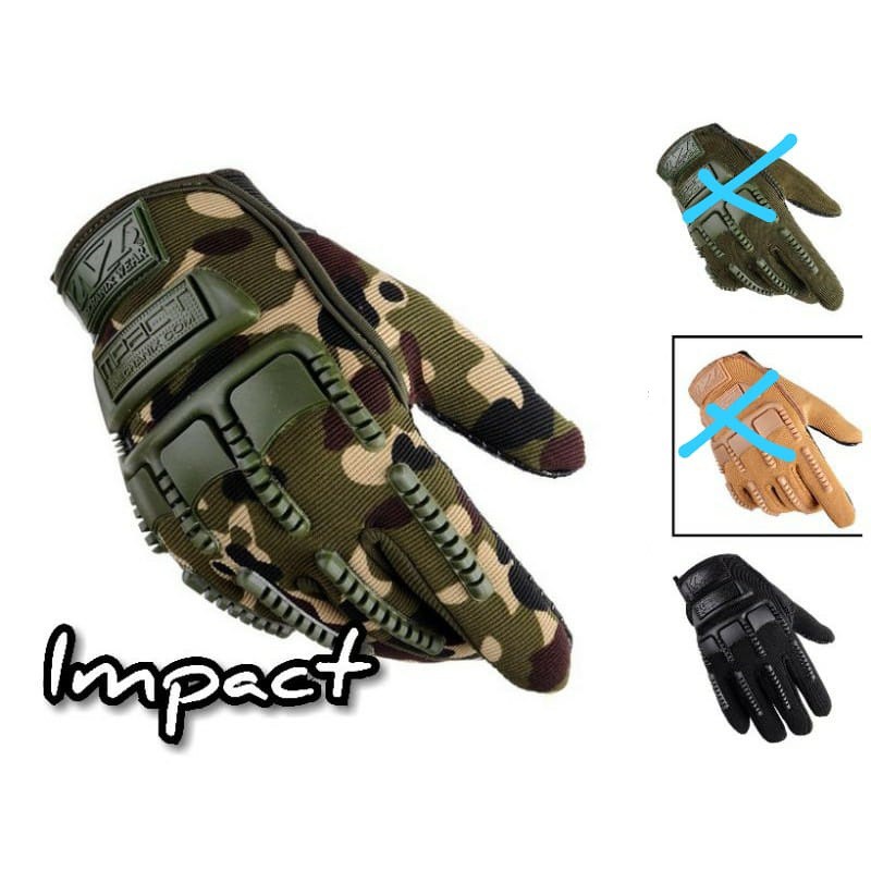 Sarung tangan pria polisi motor tentara Tactical Impact mechanix wear Panjang Full Jari Finger