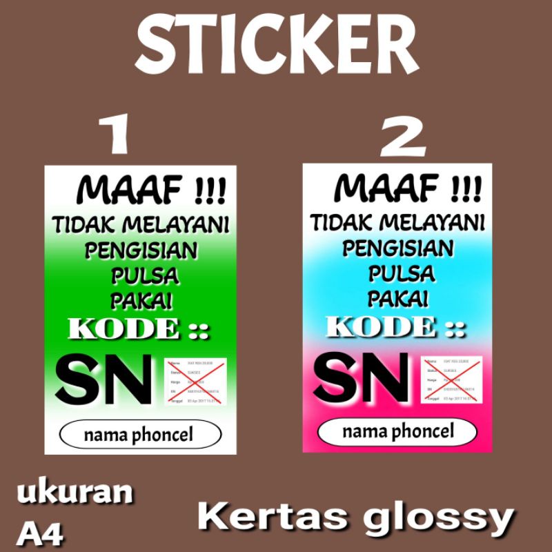 

DAFTAR PRUDUK TDK MELAYANI KODE SN 04