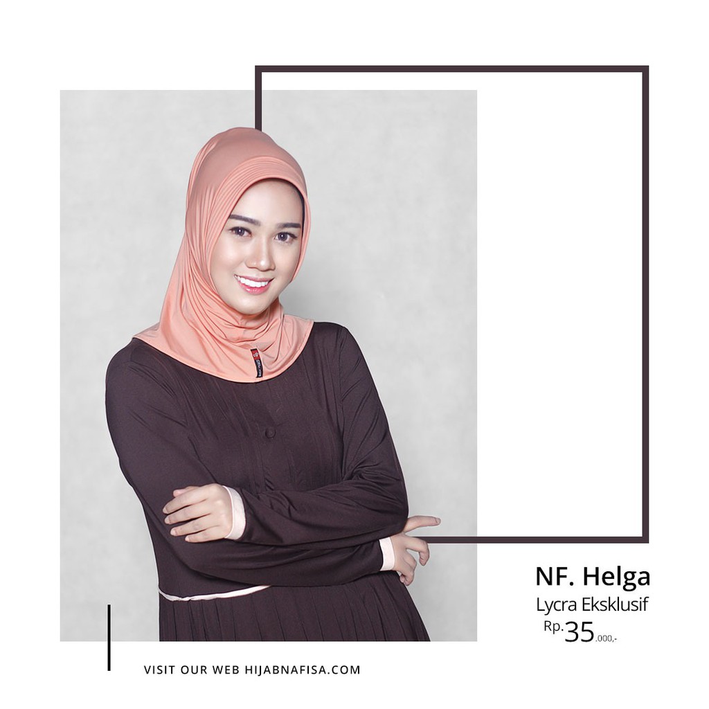 Jilbab Instan Nafisa Helga | Hijab Kerja PNS Kerudung Masuk Dalam Baju Bergo Instan Olahraga Pad Kecil