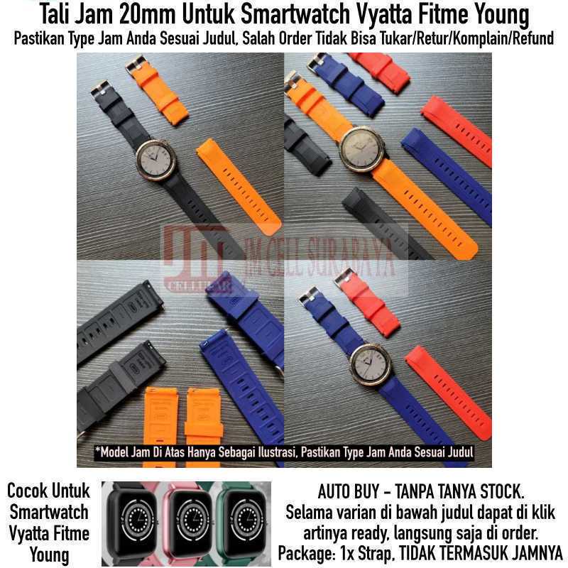 SIKAI Wide Watch Strap Vyatta Fitme Young - Tali Jam Tangan 20mm Rubber Sporty Silikon