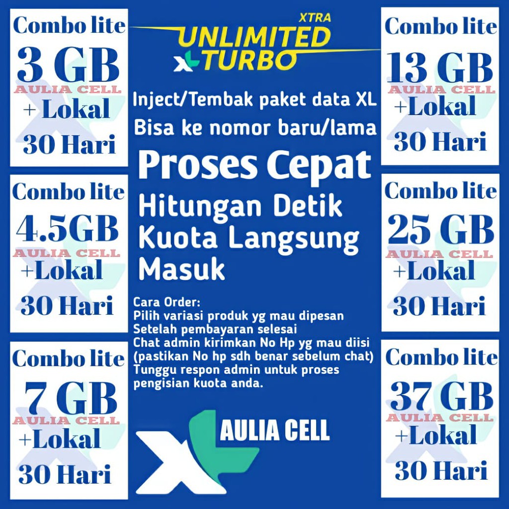 Paket Data XL Combo Lite Paket Data Unlimited Paket Data XL Combo Inject Kuota XL Tembak Kuota XL