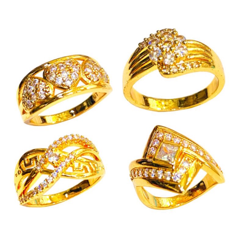 cincin permata//cincin wanita//perhiasan lapis emas