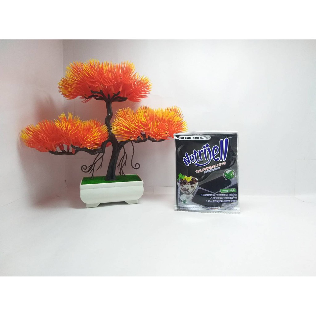 Nutrijell Cincau 15gr Agar-Agar 1 Box Isi 12 Pcs Nutrijel Rasa Cincau Grass Jelly Powder Ekonomis
